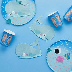 Whale Paper Napkins (16 ct.) by Hootyballoo by Club Green  5038451127781 