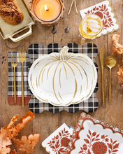 FAL1343 - Black Fall Plaid 10" Plate