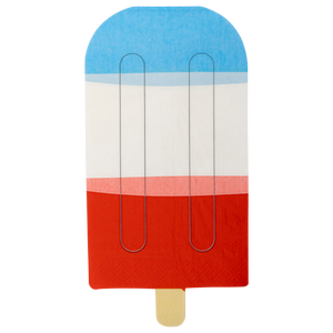 Red White Blue Ice Pop Shaped Paper Guest Napkins (32 ct.) by My Mind’s Eye  699464277198 