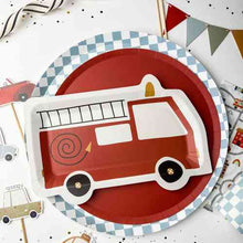Firetruck Shaped Paper Party Plate (12pcs)
