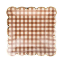 PLPL2687 - Brown Gingham 9" Paper Plate (8ct)