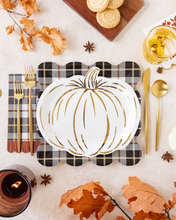 FAL1339 - Black Fall Plaid Dinner Napkin