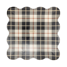 FAL1343 - Black Fall Plaid 10" Plate