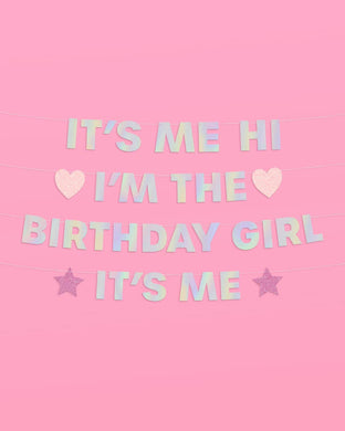 I'm the Bday Girl Banner - Iridescent foil banner