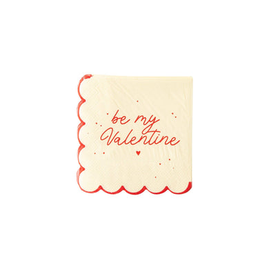 Be My Valentine Scallop Cocktail Napkins (24 ct.)