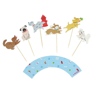 Good Dog - Cupcake topper & Wrappers, (12 ct)