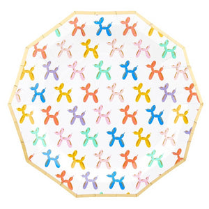 Balloon Dog Decagon Paper Plates (8 ct.) by Slant Collections by Creative Brands  195002327511 