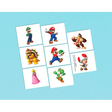 Super Mario Brothers Temporary Tattoos
