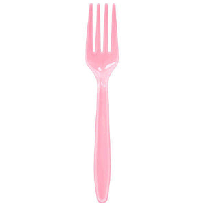 Pale Pink Plastic Forks by amscan  048419877882 