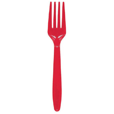 Red Plastic Forks