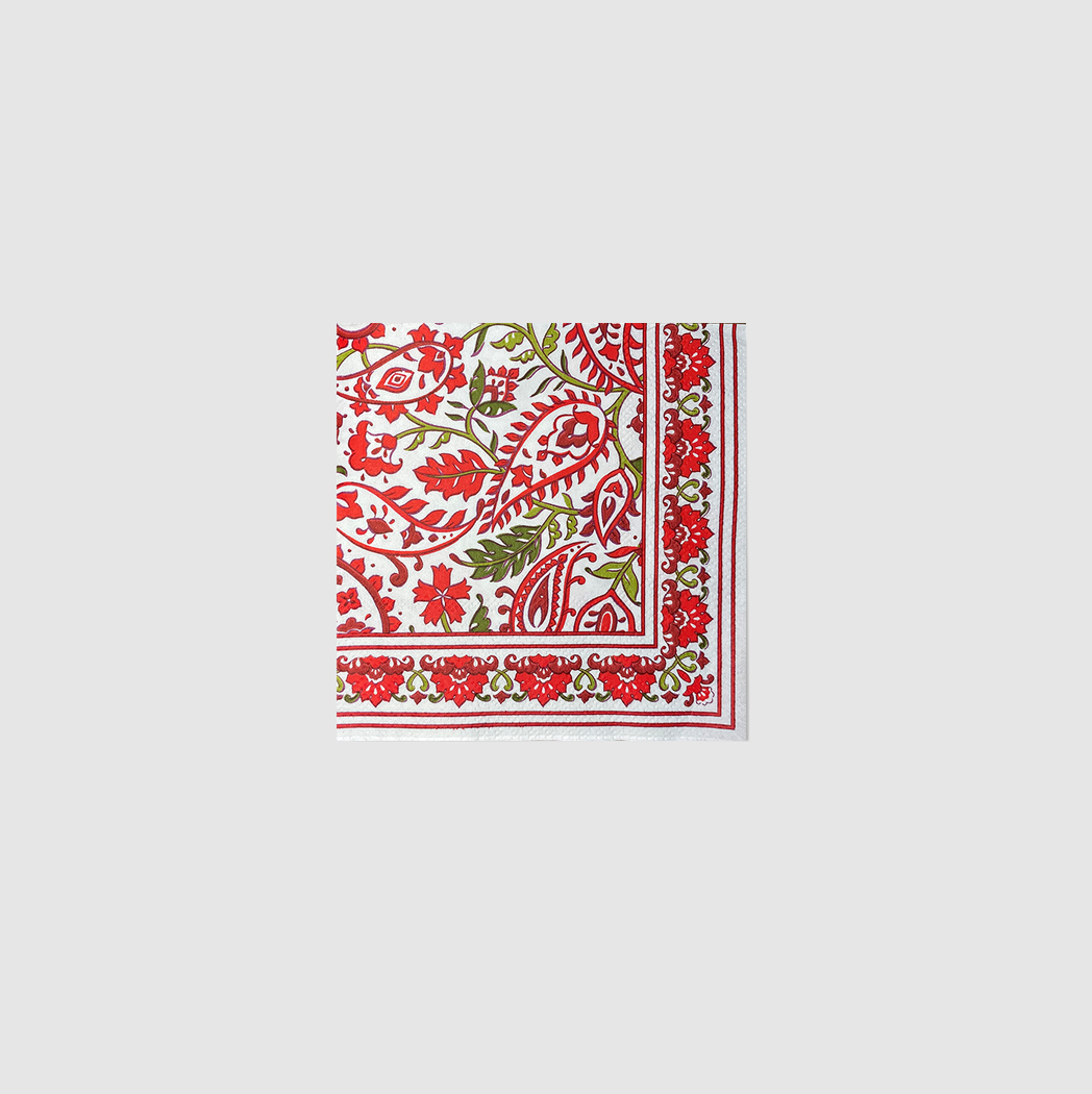 Festive Paisley Cocktail Napkins (25 per pack)