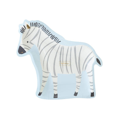 Safari Zebra Shaped Paper Plates (8 ct.)