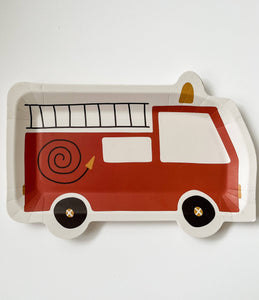 Fire Truck Plates ( 8 ct.) by Josi James  850044012954 