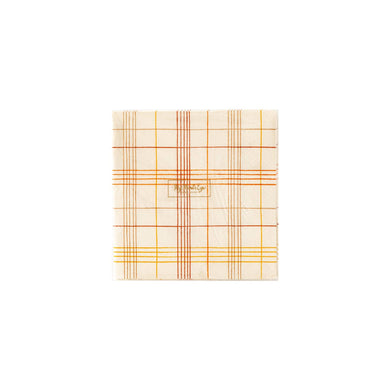 Harvest Fall Scene Plaid Cocktail Napkins ( 24 ct.)