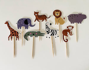 Safari Cupcake Toppers ( 8 pk.) by Josi James  850043923923 