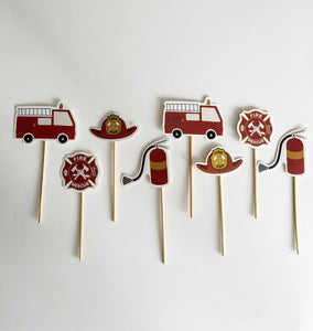 Fire Truck Toppers (8 Count) by Josi James  850044012985 
