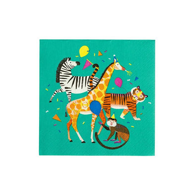 Your party will be wild with these animal plates. Perfect for zoo parties and more.  Pack of 20 napkins size 6