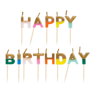Birthday Brights Rainbow Happy Birthday Candles