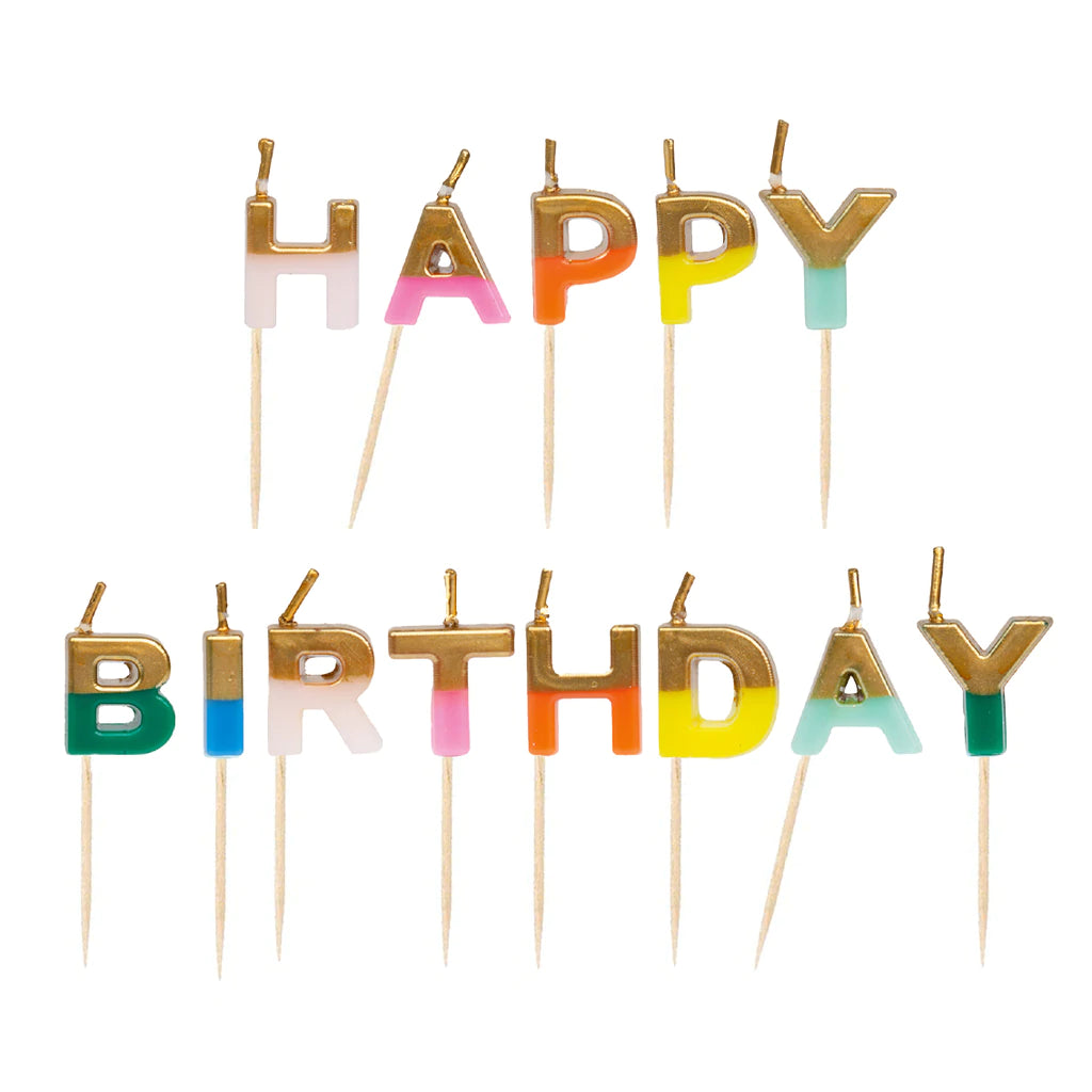 Birthday Brights Rainbow Happy Birthday Candles