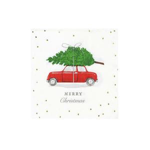 Botanical Berry Car Cocktail Napkin