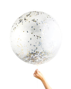 Jumbo Confetti Metallic Balloon