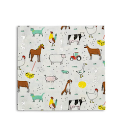 All the farm feelings! featuring silver foil elements, these napkins make us want to party until the cows come home!  illustrated by lindsey balbierz for daydream society package contains 16 paper napkins each napkin measures approximately 6.5 inches folded not safe for microwave use