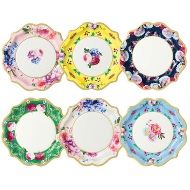 Truly elegant pretty floral plates. Perfect for every occasion!  Each pack contains 12 paper plates in 6 different designs  Approx. 8