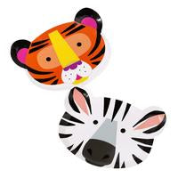 Go wild with these fun animal shaped plates by Talking Tables! The perfect party accessory for the little animals. Each pack contains 12 plates in total, 6 in a tiger design and 6 a zebra design. These plates are part of our bright and versatile range Party Animals.  size 9" x 6" 