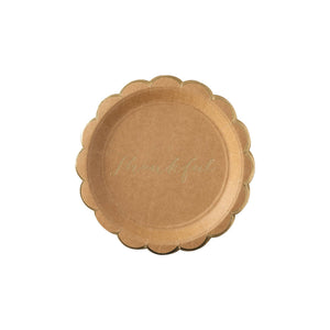 Harvest Scallop Kraft Plate (8 ct.)