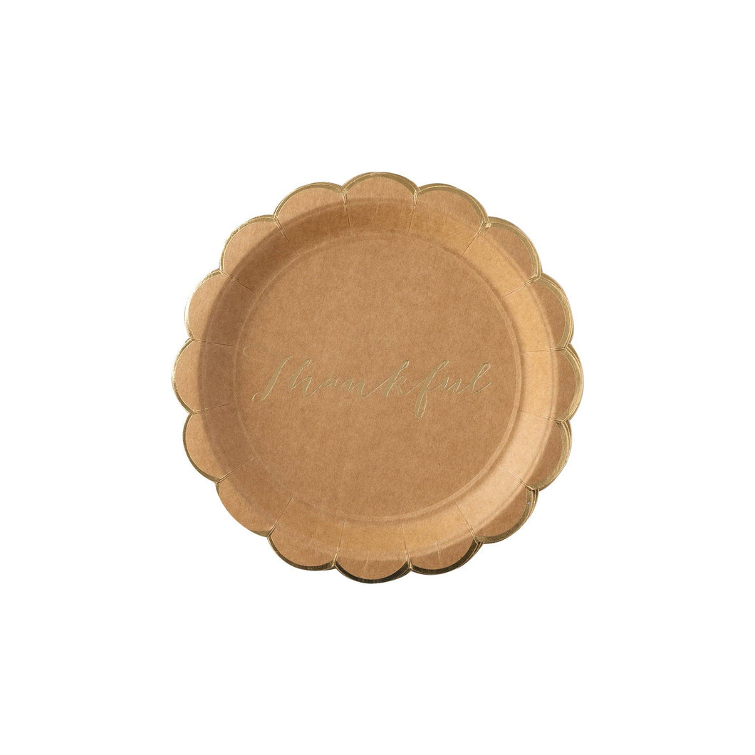 Harvest Scallop Kraft Plate (8 ct.)