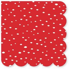 Sometimes holiday fun can get a little messy. Clean up those little party mishaps with holiday flair using these scalloped cocktail napkins. A traditional red and white color scheme make these napkins perfect for any holiday gathering. From Christmas cookie exchanges to holiday cocktail parties these scalloped napkins help set a merry and festive mood.  • 24 ct. Napkins per Package  • 5