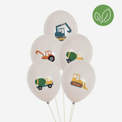 Construction Balloons ( 5 printed balloons)