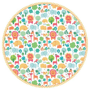 Celebrate your special day with Calico Zoo!  Pack of eight 8-inch paper salad/dessert plates Made of extra-sturdy paper printed with non-toxic, water-soluble dyes Beautiful decorative designed paper plate Disposability reduces clean-up time so you can enjoy more time with friends and family Made in the usa using environmentally-conscious raw materials