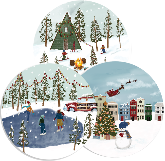 Winter Wonderland Large Plates (10 per pack)