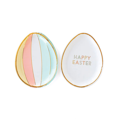 Happy Easter Egg Shape Plates (8 ct.)
