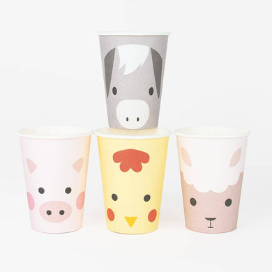 Mini Farm Cups (8 ct., 4 designs)