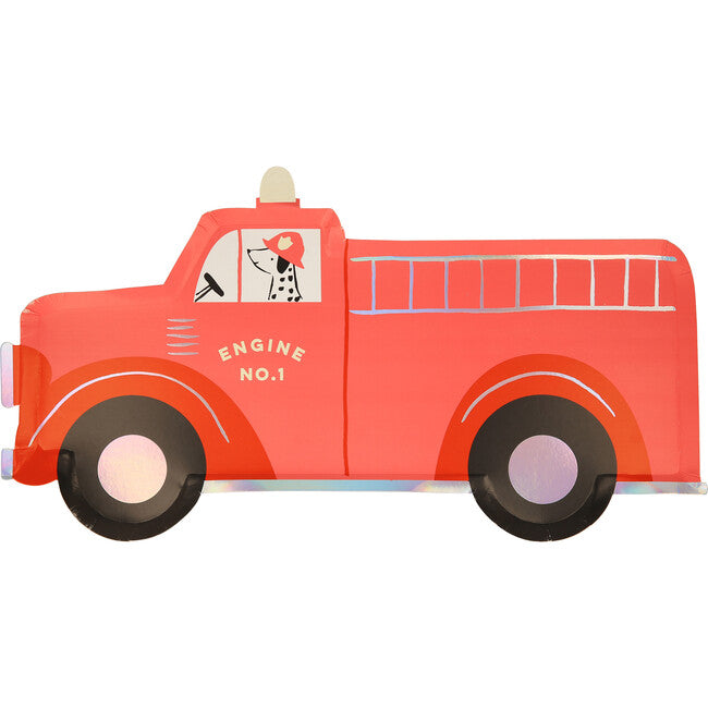 Meri Meri Fire Truck Plates (8 ct.)