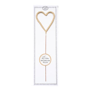Big Golden Heart Sparkler Wand! Great for gifts, wrapping embellishments, and party decor. Such a fun gift! Add to a cake or any special dessert to celebrate birthdays, anniversaries, or any occasion.   The perfect wedding accessory!  Size 8" Clean burning