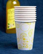 Recyclable Lemon Paper Cups, (Pack of 8)