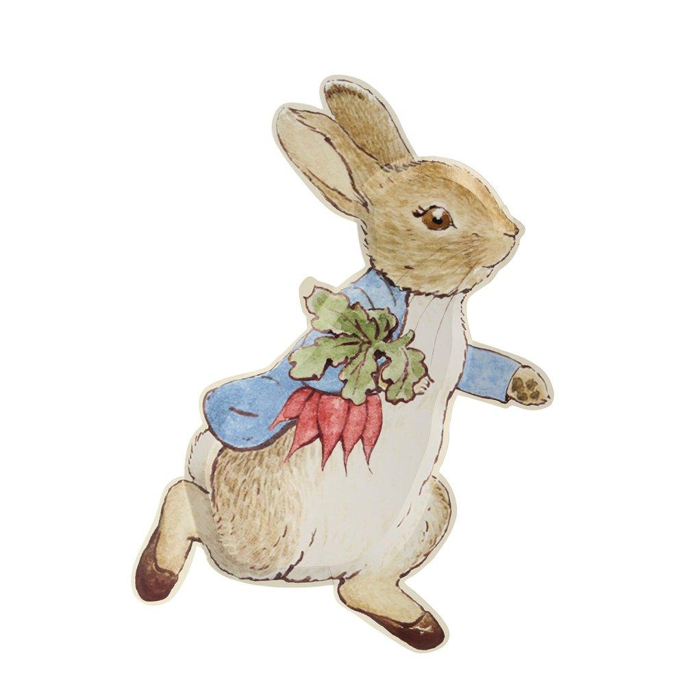 Your guests will delight in eating from these very special Peter Rabbit plates. Perfect for an Easter party, a baby shower or any time you want charming tableware to brighten up your celebration.   Die cut Pack of 12 Product dimensions: 9 x 12 inches