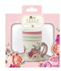 Truly Scrumptious Vintage Paper Cupset by Talking Tables  5052715103939 