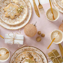 Golden Snowflake Large Plates