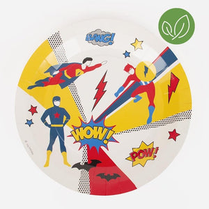 Superhero Plates 8 ct. by my little day  3700690809408 