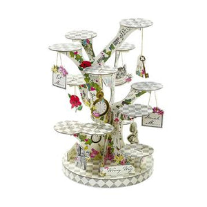 Delightful, intricate and show stopping! Our enchanting Truly Alice tree shaped cake stand is your very own whimsical outdoor setting that will put the finishing touches to your party table.  Perfect for weddings, afternoon tea parties and other special occasions, this impressive cake stand holds plenty of yummy cupcakes, pastries, canapés, or any party food that needs showing off! A perfect centrepiece for any celebration, decorate the table with our Truly Alice range napkins, tea pot vase and paper plates